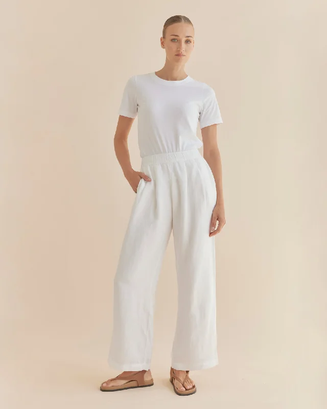 Cancun Linen Pant - White