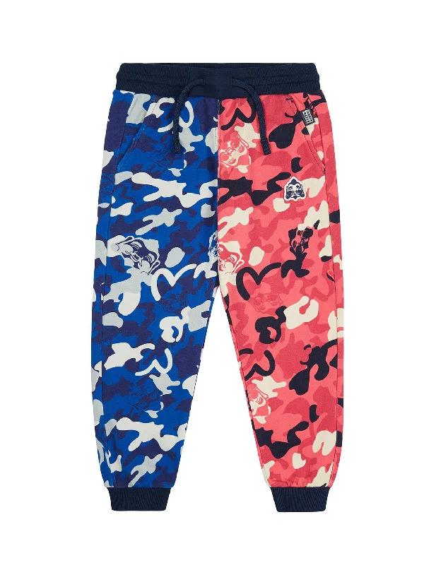 Color Blocking Allover Camouflage Print Sweatpants