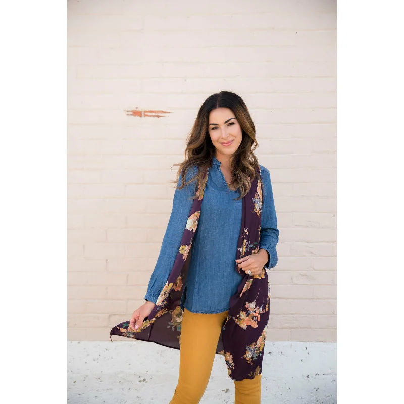 Floral Kimono Vest