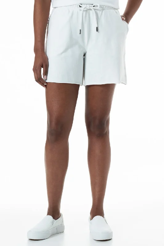 Longer Length Fleece Shorts _ 151998 _ White