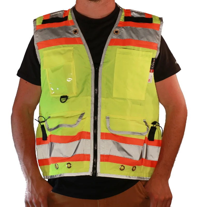 Majestic Class 2 Two Tone Surveyor Vest_Hi-Vis Green