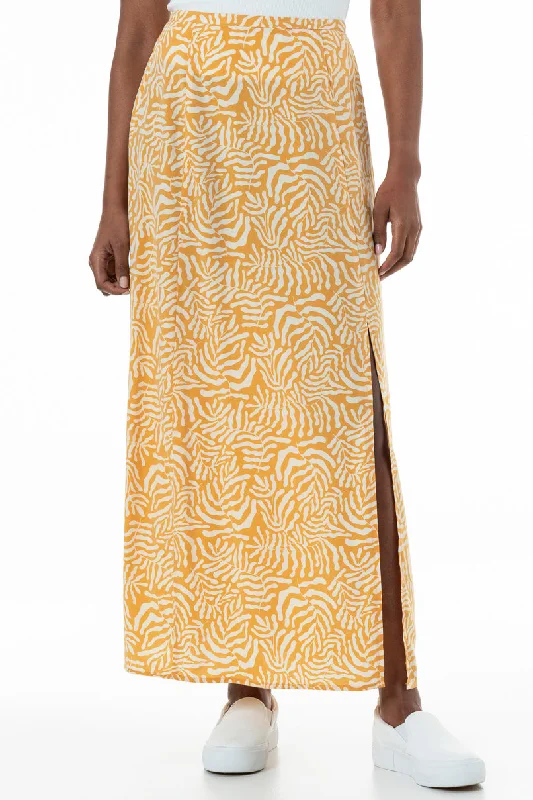 Maxi Slip Skirt _ 152026 _ Ochre