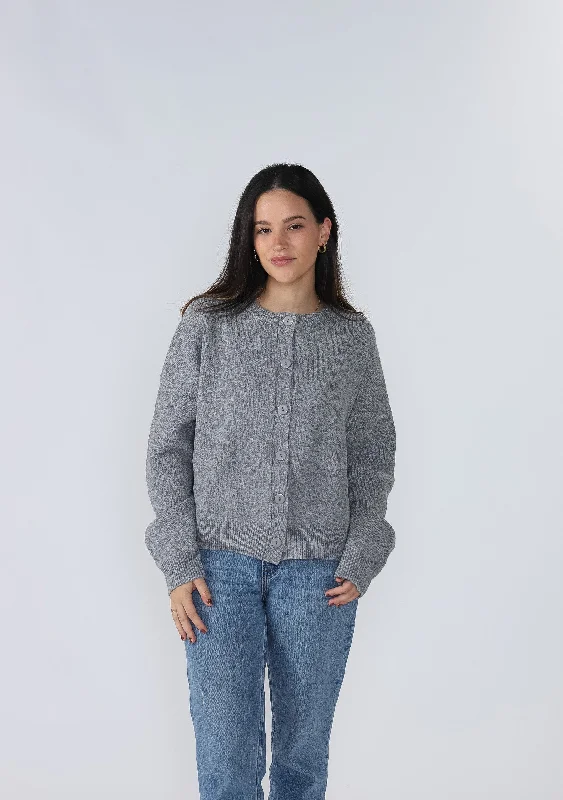 Things Between Hayes Soft Knit Buttoned Cardigan (Grey)