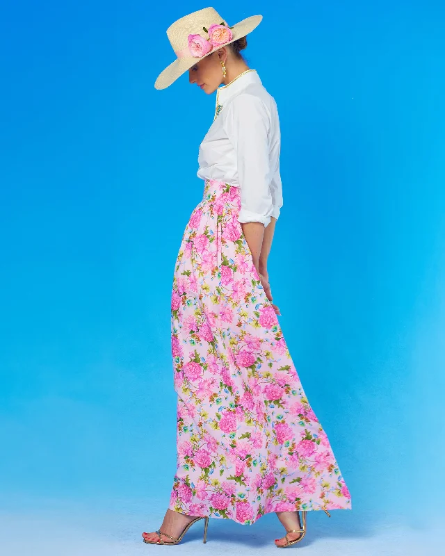 Alexandra Long Full Skirt in English Roses