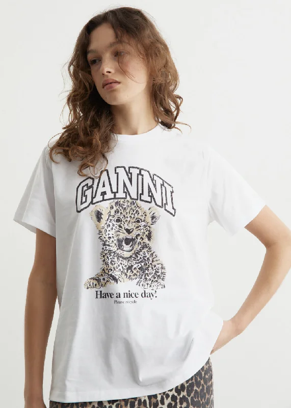 Basic Jersey Leopard Relaxed T-Shirt