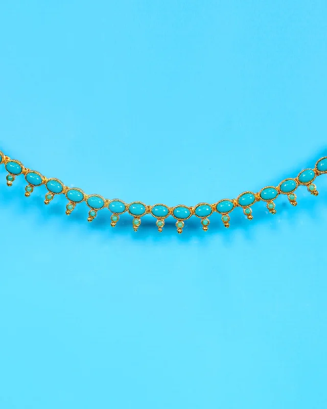 Cora Turquoise Blue String Necklace