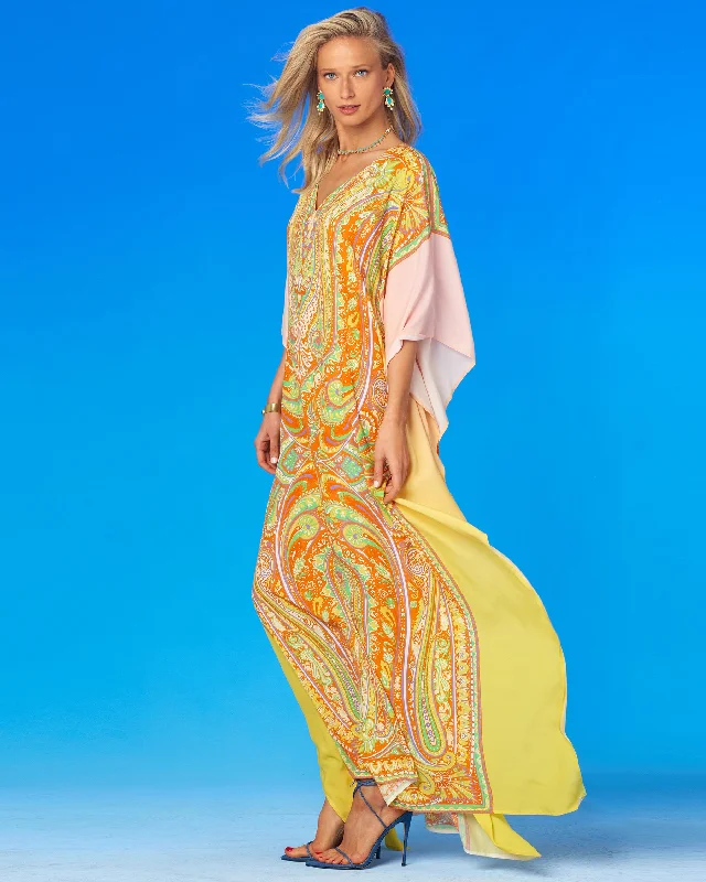 Gaia Kaftan in Sun-Kissed Paisley