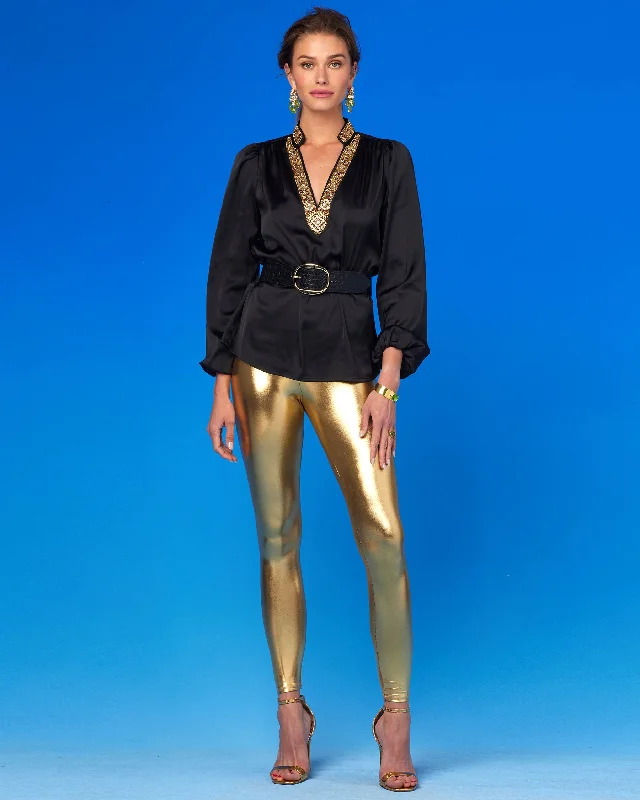 Roxana Gold Leggings