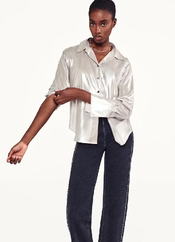 The Standard Silver Lamé Shirt