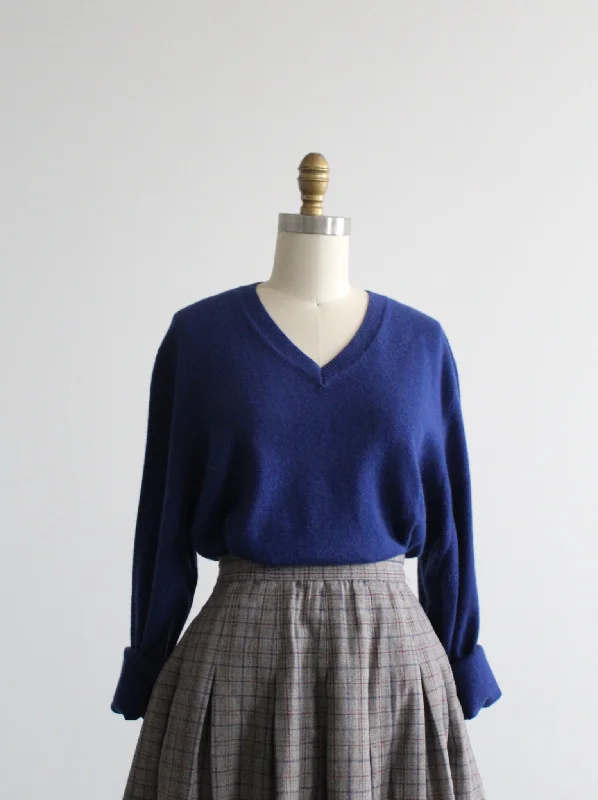 cobalt cashmere pullover