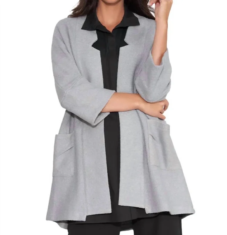 Cozy Up Coat In Medium Gray