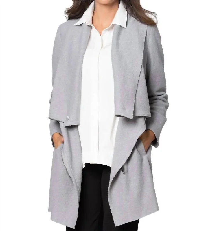 Far And Away Coat In Medium Gray