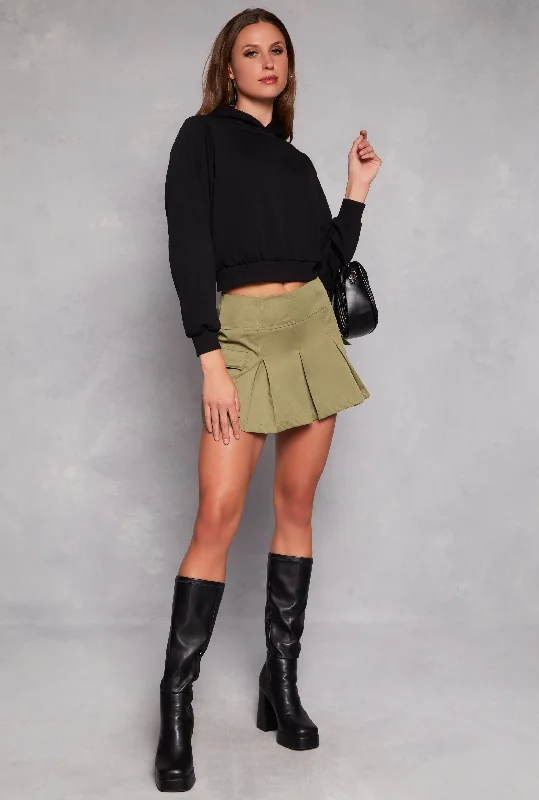 Haute Monde Pleated Mini Skirt